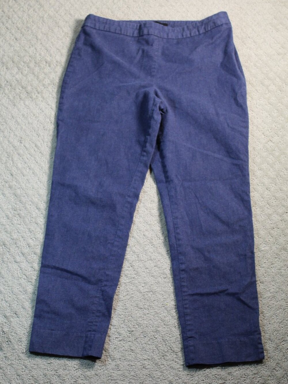 Talbots Chatham Ankle Pants Size 8 Dark Chambray Stretch Slim Fit